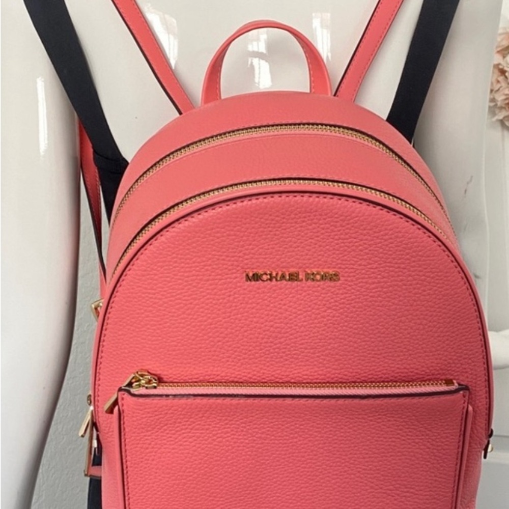 NWT Michael Kors backpack grapefruit leather - Picture 2 of 4